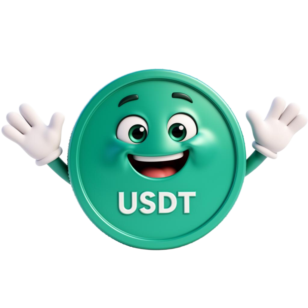 USDT mascot waving